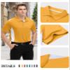 Corna Men's Big and Tall Polo Shirts Moisture Wicking Performance Short Sleeve Golf Shirts Yellow 5XL view 2