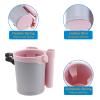 Tobefore Bike Cup Holder ABS+PU Leather with Phone Mount and Keys HookAdjustable Drink Holder for Bicycle Handlebar,Universal Coffee Cup Holder for Bicycle, Wheelchair, Scooter and Walker(Gray Pink) view 3