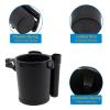 Tobefore Bike Cup Holder ABS+PU Leather with Phone Mount and Keys HookAdjustable Drink Holder for Bicycle Handlebar,Universal Coffee Cup Holder for Bicycle, Wheelchair, Scooter and Walker(Black) view 2