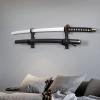 BYTOTU Katana Wall Mount - Black Plexiglass Sword Stand - Samurai Sword Holder view 1