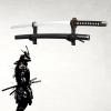 BYTOTU Katana Wall Mount - Black Plexiglass Sword Stand - Samurai Sword Holder view 2