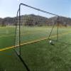 Vallerta 12 x 6 Ft. Black Powder Coated Galvanized Steel Soccer Goal w/Two Weatherproof Nets. 12x6 Foot AYSO Regulation Size Portable Training Aid. All Weather, One Year Warranty. view 4