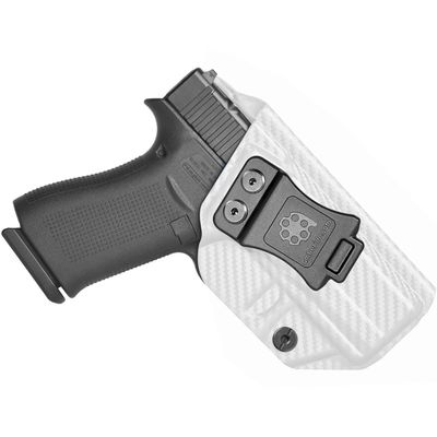 Amberide Glock 43/43X IWB Holster, Kydex-Boltaron Inside Waistband Fit Glock 43 & 43X Pistols, Secure Retention, Low-Print Design, 030 Adjustable Cant