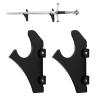 BYTOTU Lightsaber Stand - Wall Mount - Clear Plexiglass - Lightsaber Display (lightsaber not included) (Acrylic- black) view 3