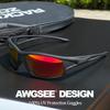 AWGSEE Polarized Sports Sunglasses for Men 100% UV Protection Wrap Around Unbreakable Sun Glasses for Fishing Driving view 2