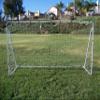Vallerta 12 x 6 Ft. White Powder Coated Galvanized Steel Soccer Goal w/Two Weatherproof Nets. 12x6 Foot AYSO Regulation Size Portable Training Aid. All Weather, One Year Warranty. view 2