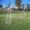 Vallerta 12 x 6 Ft. White Powder Coated Galvanized Steel Soccer Goal w/Two Weatherproof Nets. 12x6 Foot AYSO Regulation Size Portable Training Aid. All Weather, One Year Warranty. view 3