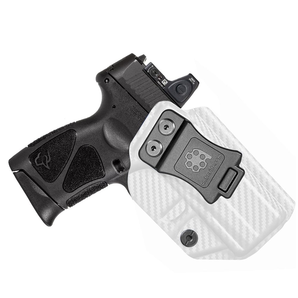 Amberide Taurus G3C/G2C/G2S/PT111 G2/PT140 IWB Holster,Tough KydexBoltaron Inside Waistband Holster for Taurus 9mm/.40 Pistols, Defined Retention Click,030Cant Adjustment,Optics-Ready Compatible