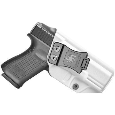 Amberide Glock 19 IWB Holster, Kydex-Boltaron Inside Waistband Holster for Glock 19/19X/44/45/23/32 Gen 15, Concealed Carry, Adjustable 030 Cant, Secure Retention, Low-Print Design
