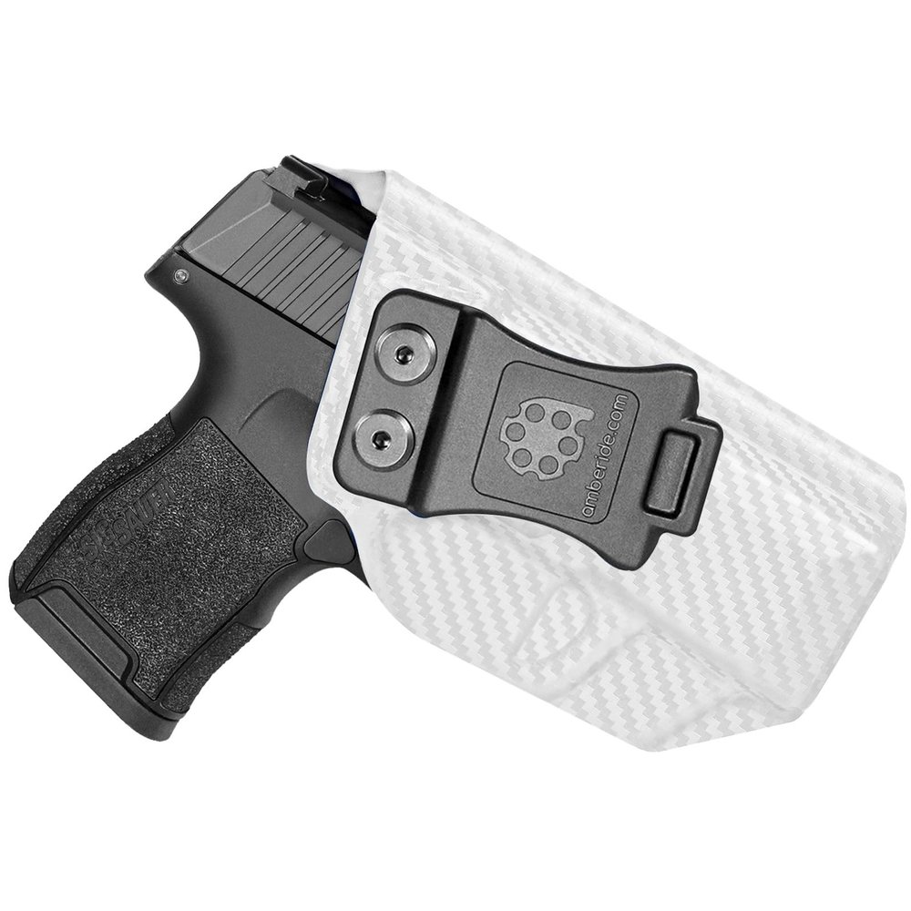 Amberide Sig P365/P365 SAS/P365X IWB Holster, Kydex-Boltaron Inside Waistband Fit Sig P365 9mm, Secure Retention, Quick Draw, 030 Cant