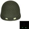 WXKHV WWII US Army M1 Military Helmet Replica for WW2 Gear Uniform - Includes Net Cover, Chin Strap, Cat Eye Belt, and DIY Painting view 4