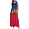TAIZIYEAH Haiti Flag Long Dress for Women Summer Top XL view 3