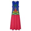 TAIZIYEAH Haiti Flag Long Dress for Women Summer Top XL view 4