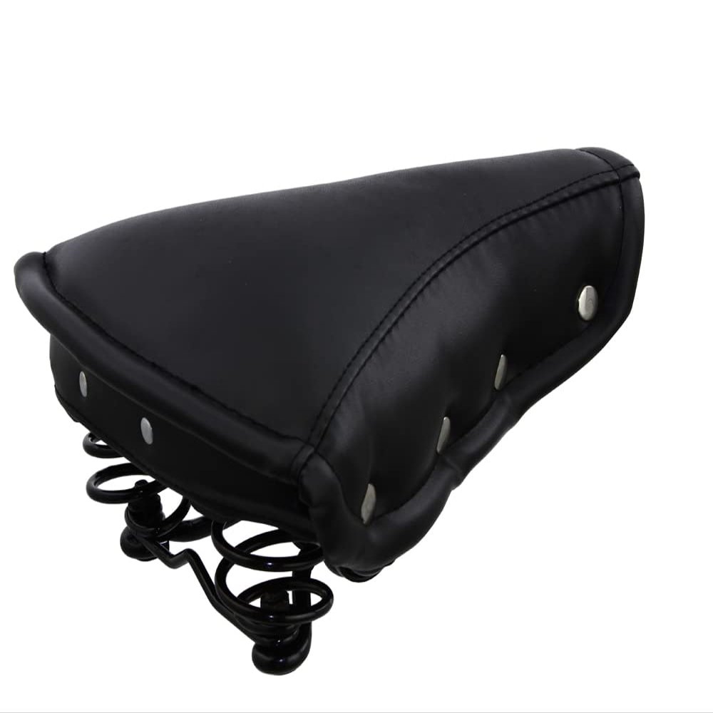 ALTALINE Bike Bicycle 8" Wide Saddle Touring Seat Vinyl Seat Spring-Loaded