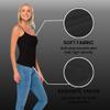 ACTIVE UNIFORMS Women's Soft and Breathable Cotton Stretch Camisole with Adjustable Strap Tank Top (Black, 2X-Large) view 4