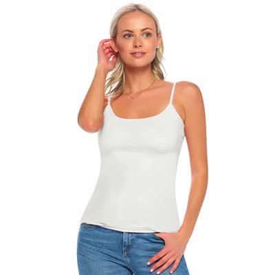 ACTIVE UNIFORMS Women's Soft and Breathable Cotton Stretch Camisole with Adjustable Strap Tank Top (Heather Grey, X-Small)