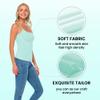ACTIVE UNIFORMS Women's Soft and Breathable Cotton Stretch Camisole with Adjustable Strap Tank Top (Aqua Blue, Large) view 4