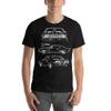 1969 Camaro Z28 302 Muscle Car Collector Outline Art Short-Sleeve T-Shirt Black view 2