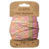 Karma Pink Sunburst Headband for Women - Medium - Fabric Headband and Stretchy Hair Scarf - Pink view 1