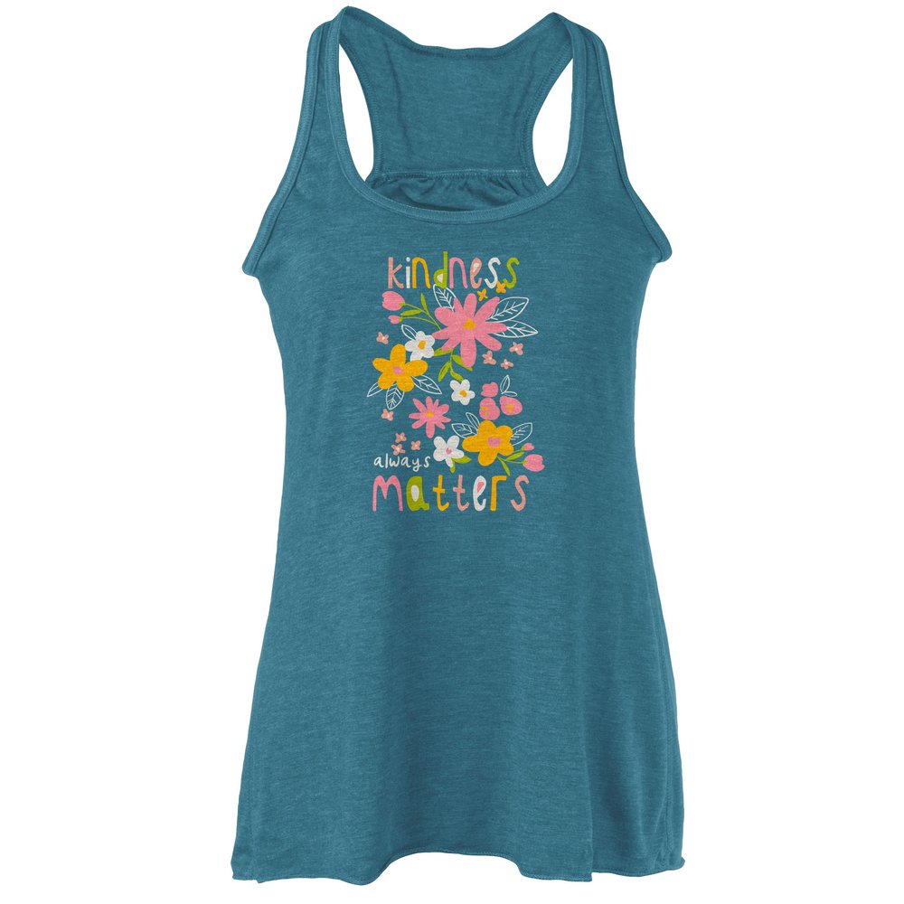 Karma, Womens Casual Tank Tops, Sleeveless Flowy Tank Top, Relaxed Fit Tank Top, Kindness Matters, Small US
