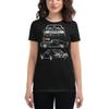 1969 Camaro Z28 302 Muscle Car Collector Outline Art Women's t-Shirt Black view 1