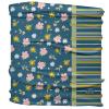 Karma Navy Split Floral Headband for Women - Medium - Fabric Headband and Stretchy Hair Scarf - Navy view 2