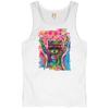 Dean Russo Cosmic Trash Panda Tank Top Funny Weird Hippie Men's Top White Small view 1