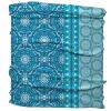 Karma Blue/Split Medallion Headband for Women - Medium - Fabric Headband and Stretchy Hair Scarf - Blue view 2
