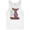 in My Mind I'm Six Foot Five Tank Top Dean Russo Chihuahua Men's Top White Small
