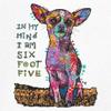 in My Mind I'm Six Foot Five Tank Top Dean Russo Chihuahua Men's Top White Small view 4