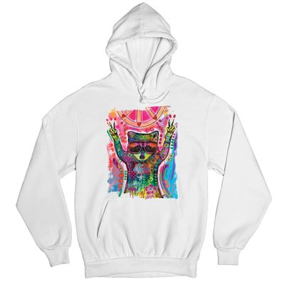 Tee Hunt Dean Russo Cosmic Trash Panda Sweatshirt Funny Weird Hippie Hoodie White Small