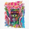 Dean Russo Cosmic Trash Panda T-Shirt Funny Weird Hippie Men's Tee White Small view 3