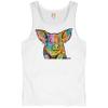 Dean Russo Funny Cute Pig Tank Top Farm Piglet Lover Barn Men's Top White Small view 1