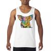 Dean Russo Funny Cute Pig Tank Top Farm Piglet Lover Barn Men's Top White Small view 2