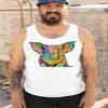Dean Russo Funny Cute Pig Tank Top Farm Piglet Lover Barn Men's Top White Small view 3