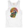 Howling Wolf and Moon Tank Top Dean Russo Colorful Wild Life Men's Top White Small view 1