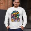 Dean Russo Cute Lazy Sloth Long Sleeve T-Shirt Funny Wild Life Colorful White Small view 3