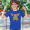 Dean Russo Funny Cute Pig Youth T-Shirt Farm Piglet Lover Barn Kids Blue Small view 3
