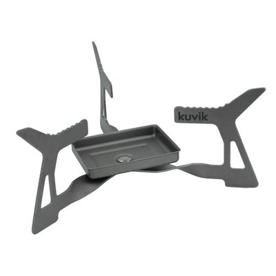Kuvik Micro Titanium Solid Fuel Stove - Ultralight and Compact Stove for Backpacking, Camping, and Survival