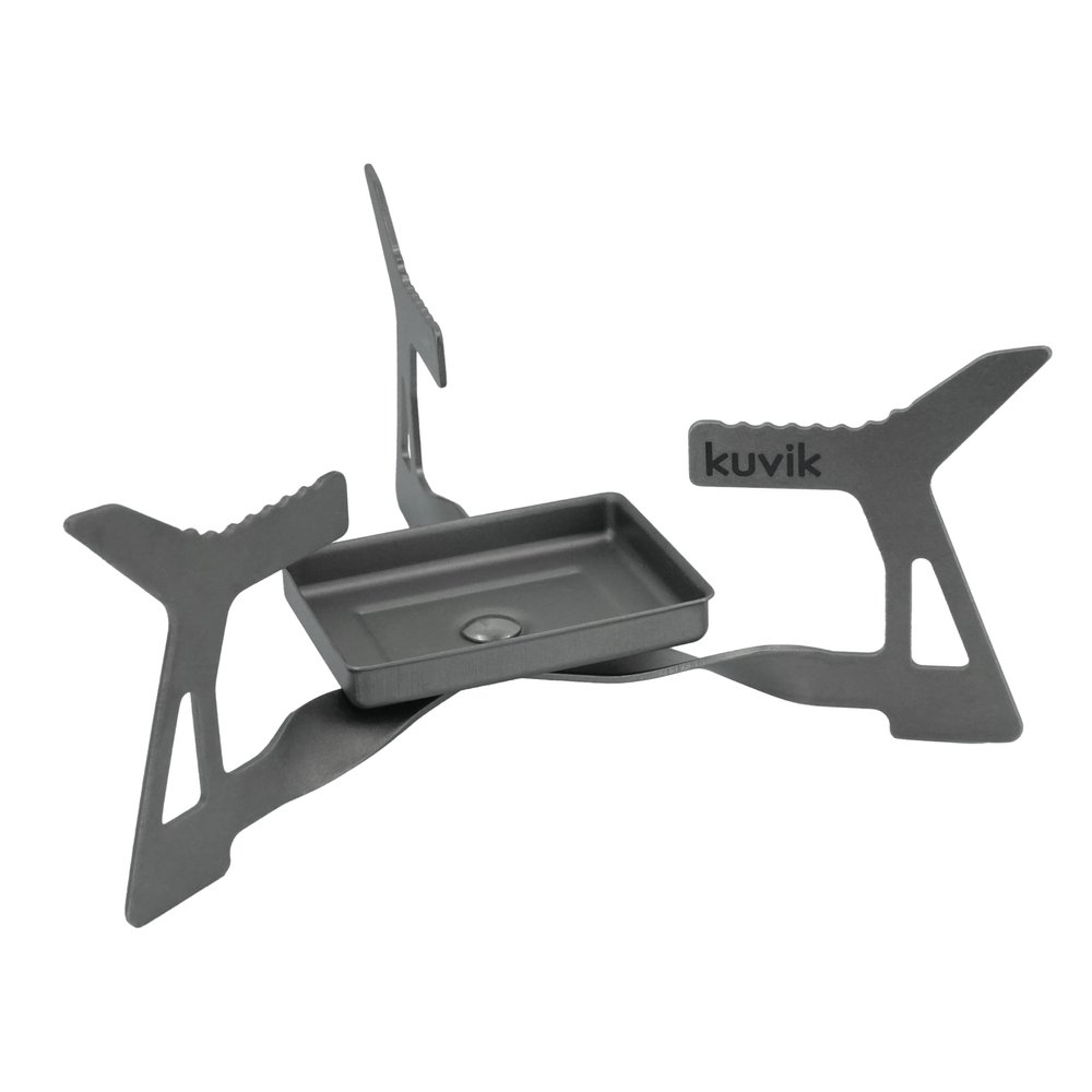 Kuvik Micro Titanium Solid Fuel Stove - Ultralight and Compact Stove for Backpacking, Camping, and Survival