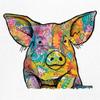 Dean Russo Funny Cute Pig T-Shirt Farm Piglet Lover Barn Men's Tee White Small view 3