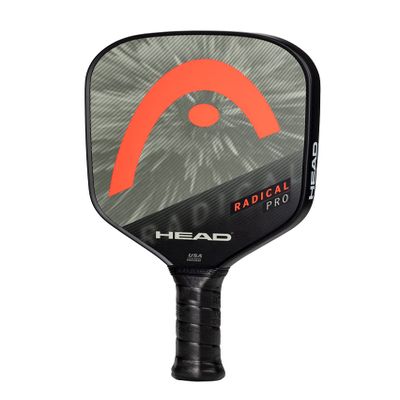 HEAD Fiberglass Pickleball Paddle - 2022 Radical Pro Textured Paddle w/Honeycomb Polymer Core & Comfort Grip (Grey/Orange)