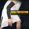 Maois 2 Pack Padded Arm Sleeves, Youth Adult Basketball Shooter Sleeves with Crashproof EVA Pads, Elbow Forearm Compression Protection for Baseball Football Volleyball Cycling, Black view 4