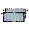 BaoNews Blue Grey Abstract Weathered Wall Kitchen Valances for Windows,Handmade Grunge Texture Blackout Valances Curtains Multilayer Polyester Drapes for Kitchen Bedroom 2 Pack 52X18 Inches view 1