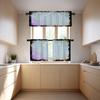 BaoNews Blue Grey Abstract Weathered Wall Kitchen Valances for Windows,Handmade Grunge Texture Blackout Valances Curtains Multilayer Polyester Drapes for Kitchen Bedroom 2 Pack 52X18 Inches view 3