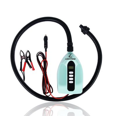 LEDONNE SUP Pump for Paddle Board Portable Electric Pump SUP with Digital LCD and Power Switch Button Can Adjust The Inflation Pressure Max Pressure 17.4PSI, 130W, 12V DC Comes with Car Plug, Green