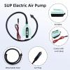 LEDONNE SUP Pump for Paddle Board Portable Electric Pump SUP with Digital LCD and Power Switch Button Can Adjust The Inflation Pressure Max Pressure 17.4PSI, 130W, 12V DC Comes with Car Plug, Green view 2