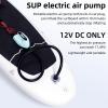 LEDONNE SUP Pump for Paddle Board Portable Electric Pump SUP with Digital LCD and Power Switch Button Can Adjust The Inflation Pressure Max Pressure 17.4PSI, 130W, 12V DC Comes with Car Plug, Green view 4