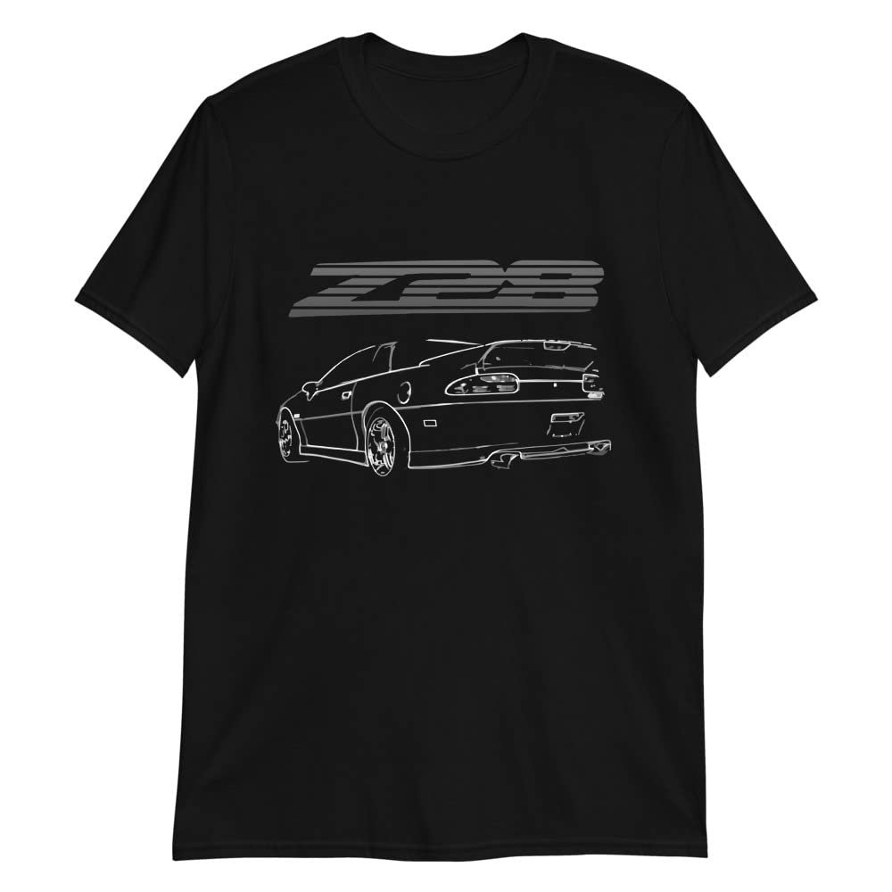 1994 Camaro Z28 Coupe Outline Art Short-Sleeve Unisex T-Shirt Black