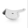 Equinavia Eidsvoll Shaped English Saddle Pad for Show Jumping with Ultra Fleece Trim - White - L view 1